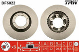 TRW DF6022 Disc Brake for 1999-2004 Hyundai Galloper - Ventilated Design — Brake Rotors & Drums