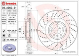 BREMBO 09.A960.21 Brake Disc - Drilled & Vented Design for — Brake Rotors & Drums