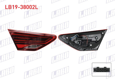 LABO LB19-38002L Tail Lamp Left Inner LED Seat Leon 2013-2016 — Tail, Signal & Reflectors