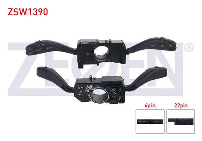 Zegen ZSW1390 Headlight Turn Signal Kumanda Arm 26 Pin Transporter V 2003-2011 / Fabia II-Ibiza I — Tail, Signal & Reflectors