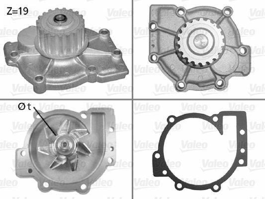 valeo 506325 water pump view, valeo 506325 water pump installation, valeo 506325 water pump packaging VALEO 506325 Water Pump - Cooling System for Laguna I & Safrane 2.0 16V | 8.56 lb VALEO 506325 Water Pump for Laguna I Safrane 2.0 16V valeo, water-pump, cooling-system, car-parts, mechanics, automotive-repair, engine-cooling, replacement-parts, auto-accessories, ai-generated