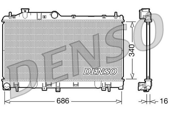 Denso DRM36007 Su Radiator (Subaru Legacy-Outbacy 03 /)