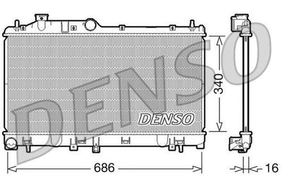 Denso DRM36007 Water Radiator (Subaru Legacy-Outbacy 03 /) — Radiators & Fans