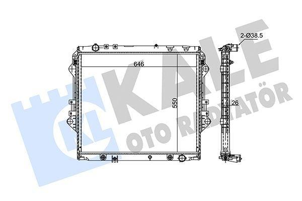 Kale Radiator 15 Hilux 2.4 2.8D-4WD - Durable Aluminum & Plastic Construction — Radiators & Fans