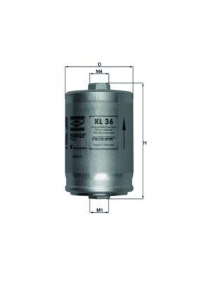 Mahle KL36 Fuel Filter VW Passat 90-05 Audi A6 — Fuel Delivery