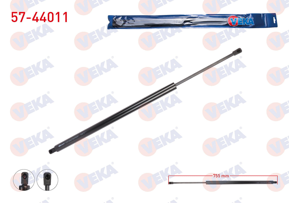 Veka 57-44011 Trunk Gas Strut 755mm / 970N Volkswagen Transporter V (7Ha, 7Hh and 2 more models — Support Rods & Struts