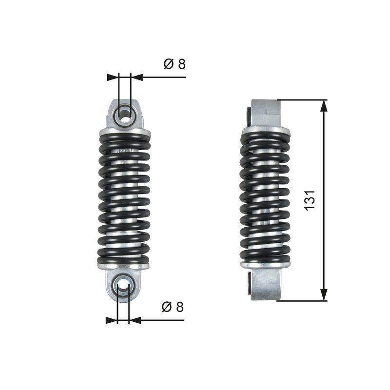 GATES V Belt Tensioner T39151 - Vibration Dampener for W169 B Series — Pulleys & Tensioners
