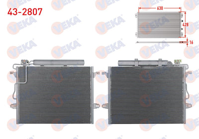 Veka 43-2807 A/C Condenser Mercedes E200 W211 2002 — Condensers & Evaporators