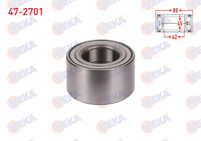 Veka 47-2701 Front Wheel Bearing Left-Right ABS Okuyuculu 42X80x45 Mazda 3 1.6 DI 2003-2009 / Mazda 5 2.0 20 — Wheel Bearings