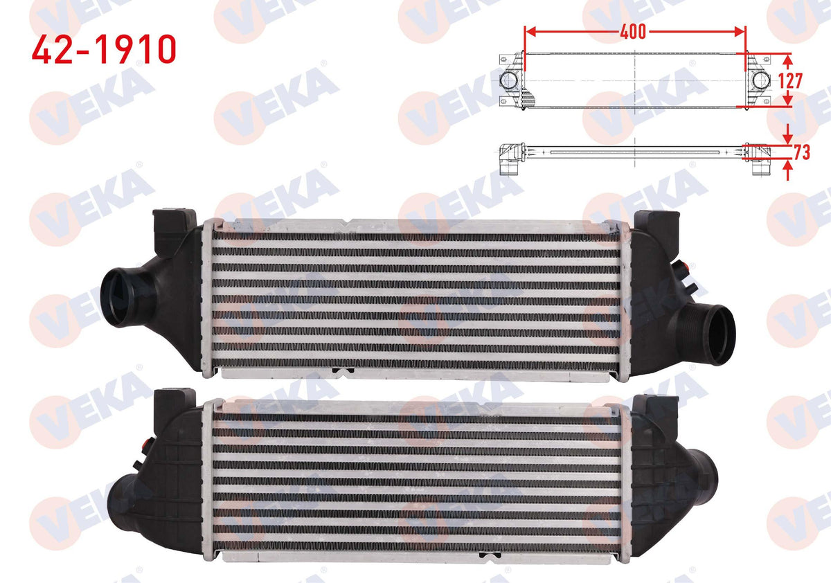 Veka 42-1910 Turbo Radiator (Intercooler) Ford Transit (Fa_ _) 2.0 DI 2000-2006 — Radiators & Fans