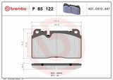 BREMBO Front Brake Pad P85122 - 16mm Thickness for Audi Q5 — Brake Pads