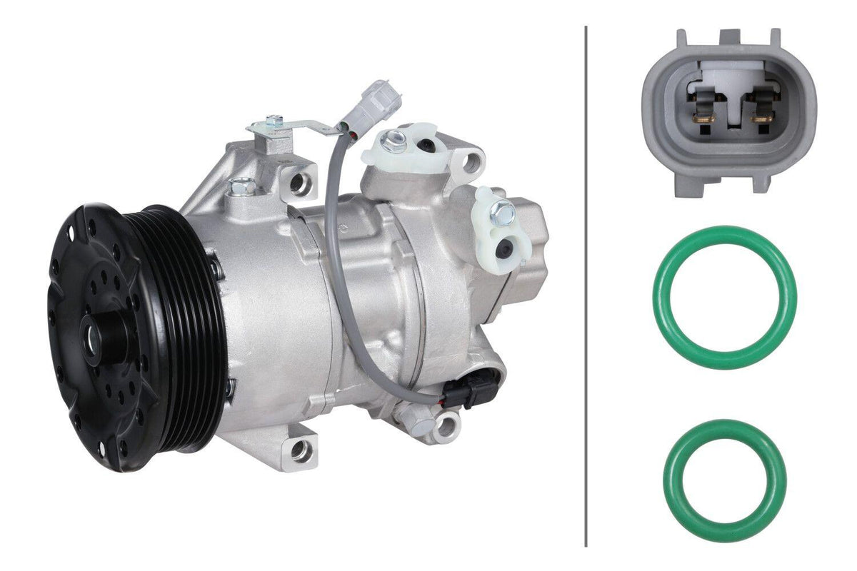 Hella 8FK366202-491 A/C Compressor Toyota Auris 1.4 D4d 2007 > 2012 (Nde150)