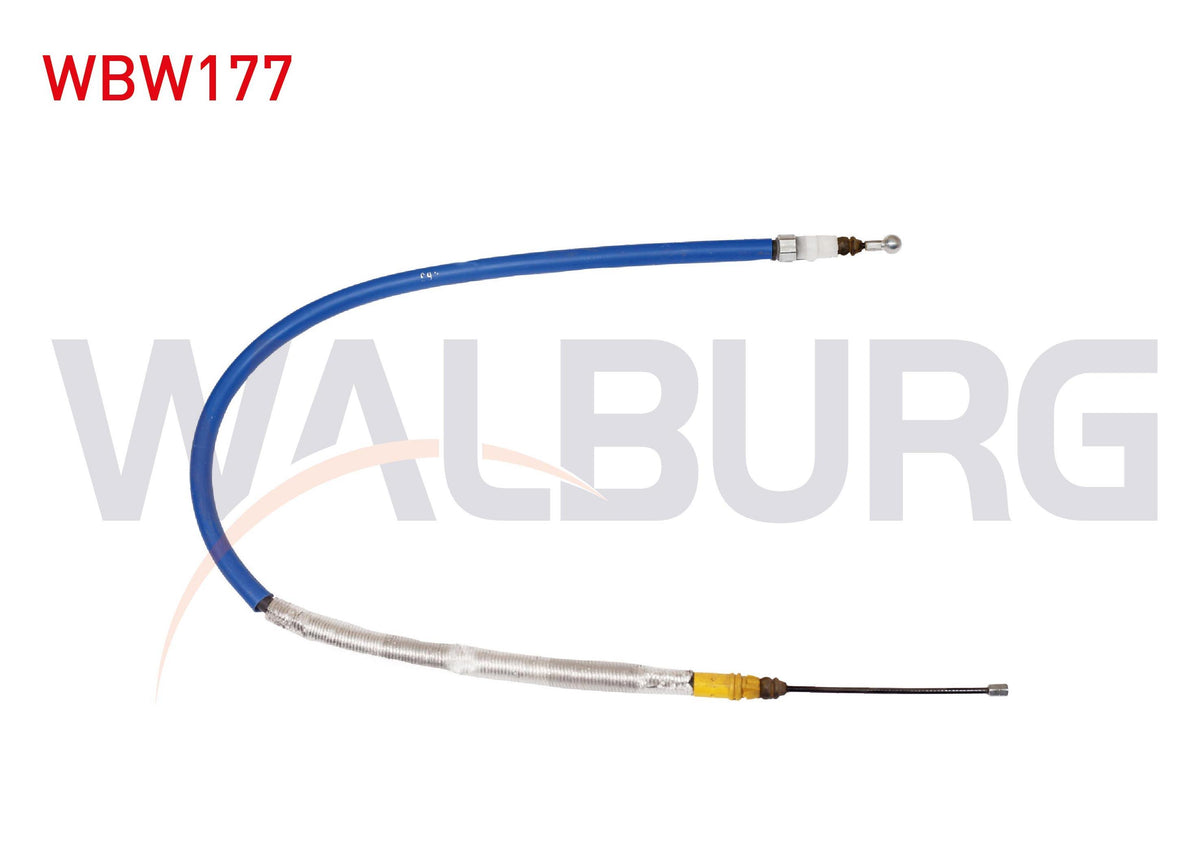 WALBURG WBW177 El Brake Cable Rear Right with Disc Citroen C3 Picasso / Ds5 / Peugeot 5008 1.6 HDi — Brake Cables & Hardware