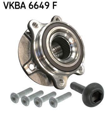 skf vkba6649f front wheel bearing set, flange diameter and bolt hole configuration of skf vkba6649f SKF VKBA6649F Front Wheel Bearing - High-Performance Set for Car Owners and Mechanics | Includes Integrated ABS Sensor SKF VKBA6649F Front Wheel Bearing skf, front-wheel-bearing, vkba6649f, car-parts, mechanic-tools, vehicle-repair, abs-sensor, car-owners, automotive, ai-generated