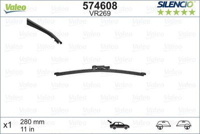 Valeo 574608 Wiper Blade Rear 280 mm BMW E81/E87 Mini R55/R56/R59 Mercedes X156/S213 — Wipers