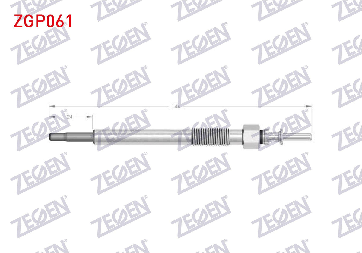 Zegen ZGP083 Glow Plug 11V Opel Astra G, H / Combo / Corsa C, D / Meriva / Zafira / Honda Civic VII 1.7 CDTi — Coils & Plugs