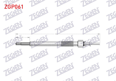Zegen ZGP083 Glow Plug 11V Opel Astra G, H / Combo / Corsa C, D / Meriva / Zafira / Honda Civic VII 1.7 CDTi — Coils & Plugs