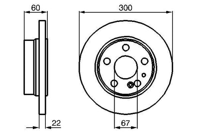 Bosch 0986478566 Brake Disc Front [300 22 194 mm] Air Grooved Coated High Carbon Alloy — Brake Rotors & Drums