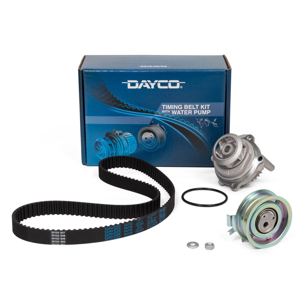 Dayco KTBWP2530 Camshaft Bearing Kit (with Water Pump) Golf IV Bora A3 A4 Cordoba Ibiza Toledo Fabi — Water Pump & Thermostat