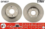 TRW Brake Disc DF4837 for Honda Civic IX and VIII — Brake Rotors & Drums