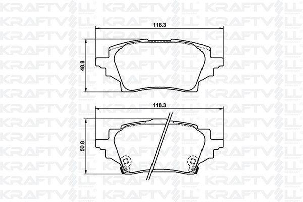 Kraftvoll 07010112 Brake Pad Rear Toyota Corolla 1.6 Gasoline-1.8 Hybrid 2019-> Chr 1.2 2016-> — Brake Pads