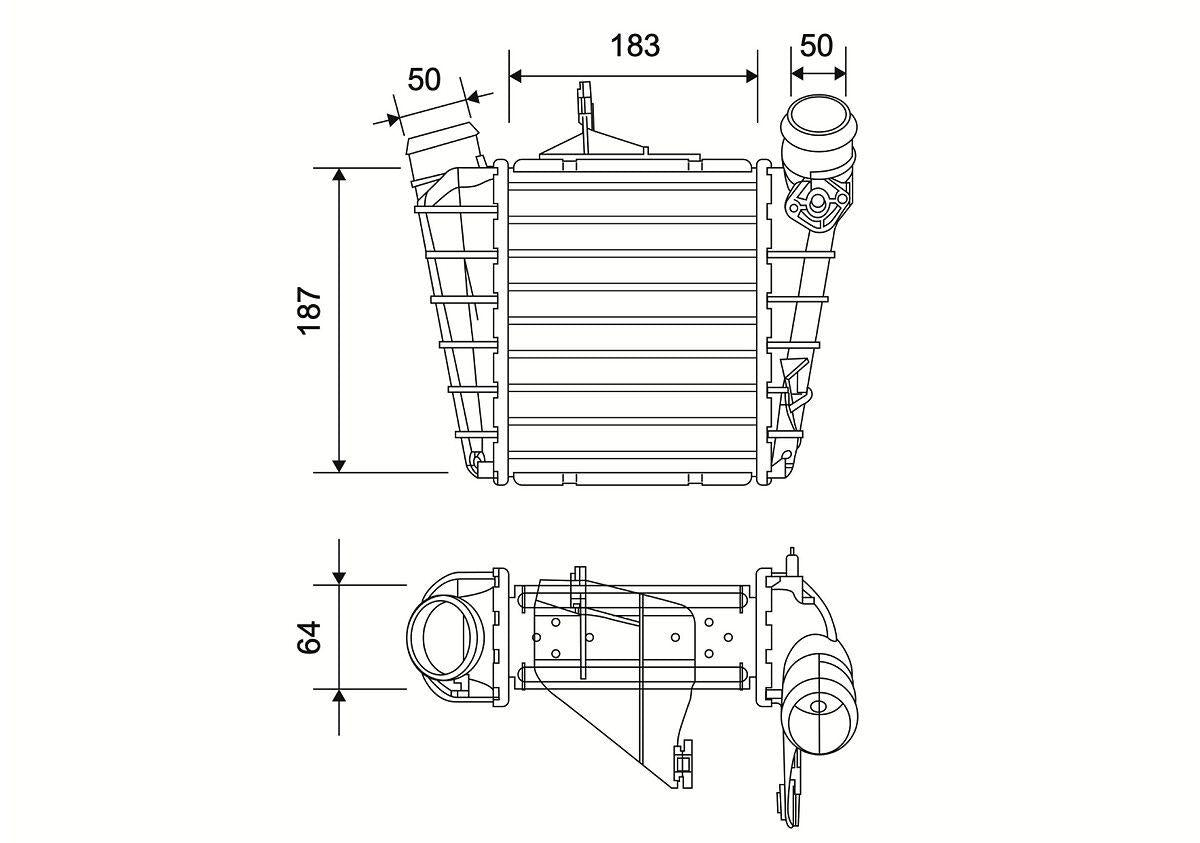 Valeo 822943 Turbo Radiator Polo Cordoba Fabia 1,4Tdi / 1.9 TDI 02 > — Radiators & Fans