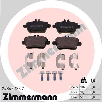 Zimmermann 24848.185.2 Brake Pad Set — Brake Pads