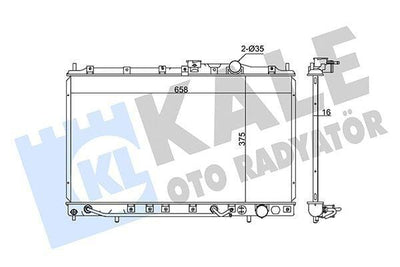 KALE Radiator 342040 - Compatible with 1992-2004 Colt & Lancer 1.6-1.8 16V-2.0D — Radiators & Fans