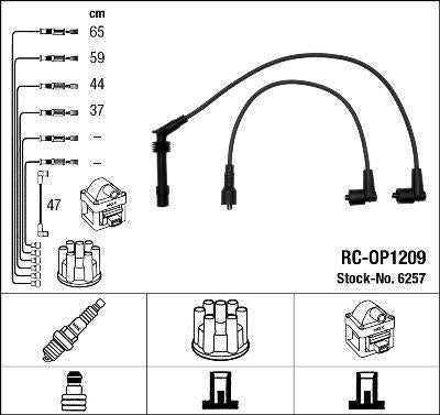 NGK 6257 Spark Plug Cable Set 92-03 Astra.F *X14nz-C14nz-14Nv* — Coils & Plugs