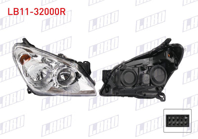 LABO LB11-32000R Headlight Right Electric Motorsuz Opel Astra H 2004-2010 — Headlights