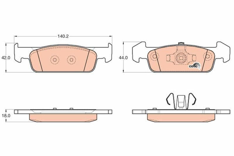 TRW GDB2018 Brake Pads for Logan / Stepway II