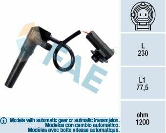 FAE 79281 Crank Speed Sensor - Compatible with Clio, Megane and 3 more models — Vehicle Sensors & Switches