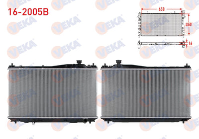 Veka 16-2005B Water Radiator Brazing Honda Civic VII 1.4i M-T 2000-2006 — Radiators & Fans