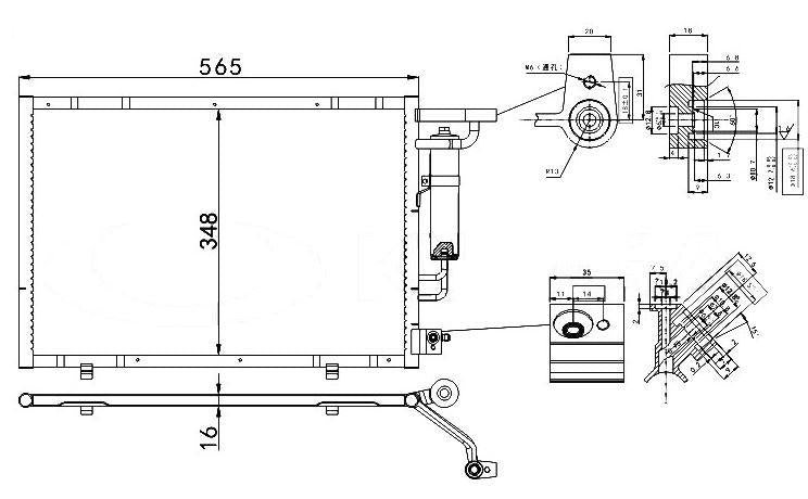MGA 82366 A/C Condenser (Ford: Courier 1.5 14-/ Fiesta 1.25 1.4 1.6 Bnz) — Condensers & Evaporators