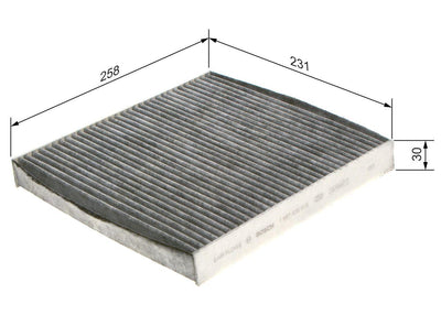 Bosch 1987435515 Cabin Air Filter Astra G Zafira A Zafira B Bm 98- Active with Carbon — Air & Cabin Filters