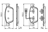 BOSCH Brake Pads Set - Low-Metallic Quality for 10-T Porter T5 Multivan