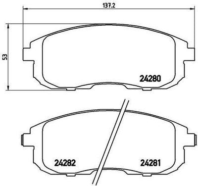 Brembo P23126 Brake Pad Front-Fiat Sedici 1.6 16V 1.9Dmtj 06-Suzuki Sx4 06-Low-Met — Brake Pads