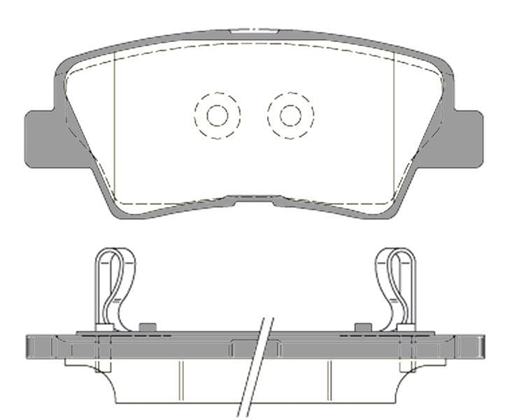 MGA 55617 Brake Pad Rear i10 14> i20 14> Blue 11> i30 12> Ioniq 1.6GDI Tucson 2015> Ceed 12> Sportage 2015> — Brake Pads