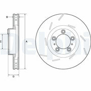 delphi-bg9128c-brake-disk-front-left, 360mm-ventilated-brake-disk-surface DELPHI BG9128C Brake Disk - 360mm Ventilated Front Left for Porsche Panamera | 1 Piece DELPHI Brake Disk BG9128C - 360mm Ventilated | Car Owners & Mechanics brake-disk, delphi-bg9128c, ventilated-disks, porsche-panamera, car-owners, mechanics, high-carbon-brake-disk, auto-parts, ai-generated, front-left-brake