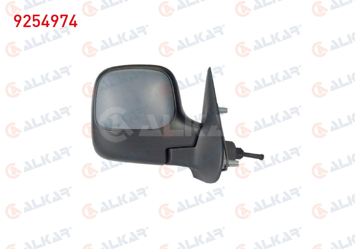 Alkar 9254974 Outer Rear View Mirror Right Mechanical Heated Primed Citroen Berlingo 1996-2011 / Peugeot Partner 19 — Mirrors