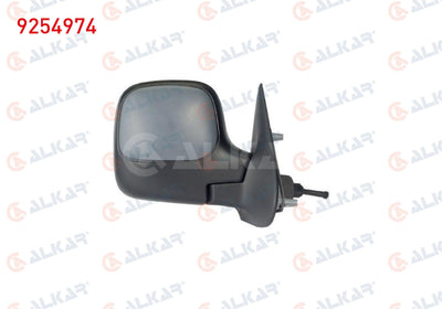 Alkar 9254974 Outer Rear View Mirror Right Mechanical Heated Primed Citroen Berlingo 1996-2011 / Peugeot Partner 19 — Mirrors