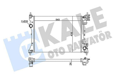 Kale Motor Water Radiator - Fits Fiat Doblo 1.4, Alfa Romeo MiTo 1.4 — Radiators & Fans