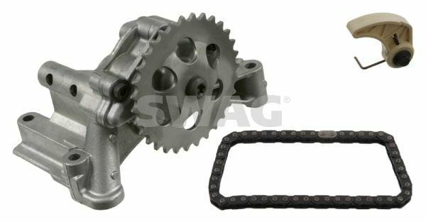 swag oil pump kit with pump and tensioner, components of swag oil pump kit displayed, compatible vehicle models for swag oil pump SWAG Oil Pump Kit - Complete Set with Pump, Chain and Tensioner for Golf IV, Passat, Polo, Audi and More SWAG Oil Pump Kit - Pump + Chain + Tensioner oil-pump-kit, swag, car-parts, automotive, mechanics, engine-performance, vehicle-maintenance, car-owners, pump-chain-tensioner, ai-generated