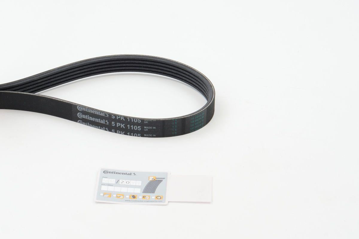 CONTINENTAL CTAM 5PK1105 V Belt Megane/Clio 1.4-1.6 AC, Fiat Ducato 2.8 98-01 and 2 more models — Belts