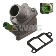 swag thermostat for volvo c30 c70 s60, volvo cooling system thermostat, complete thermostat assembly for volvo SWAG Thermostat for Volvo C30 (06-12), C70 II 2.4D (07-13), S60 2.0T (00-10) | Complete Assembly SWAG Volvo Thermostat - Reliable Replacement for C30, C70, S60 thermostat, volvo-parts, swag-parts, cooling-system, car-repair, car-owners, mechanics, auto-parts, replacement-parts, ai-generated
