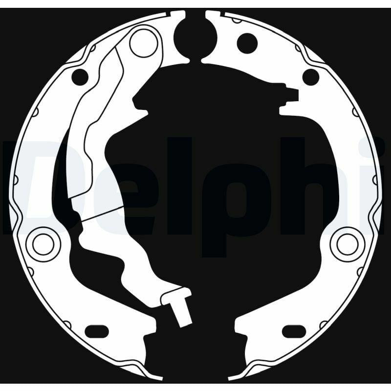 Delphi LS2017 Brake Shoe (E-Brake) - 08 Accent — Brake Cables & Hardware
