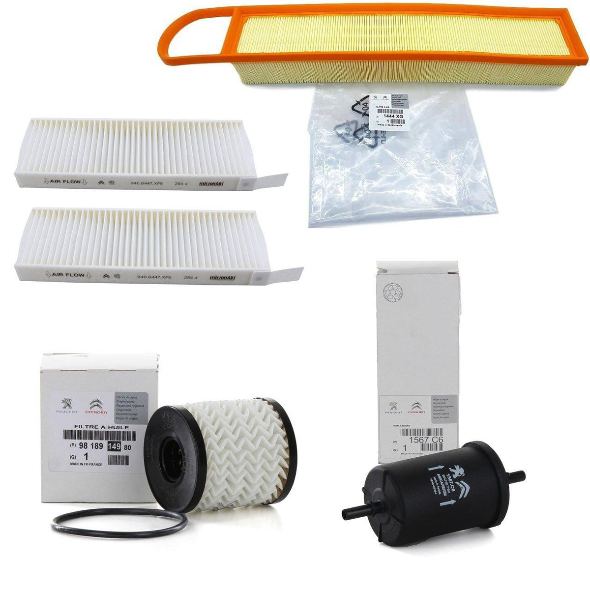 Peugeot 3008 1.6 Vti Gasoline Periodic Oil Service Filter Set Genuine — Auto Parts Hall, Maintenance & Service Kits