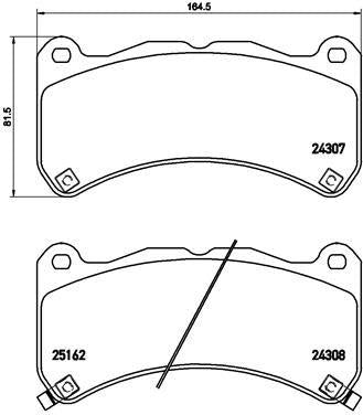 Brembo P83146 Brake Pad Front Low-Met Lexus