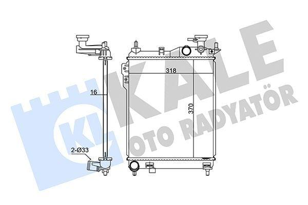 Kale 348330 Radiator - Cooling for 03 Getz 1.3 12V — Radiators & Fans