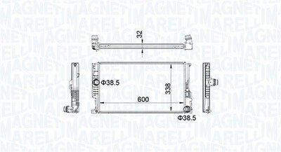 Magneti Marelli 350213159600 Water Radiator F20-F20 LCI-F21-F21 LCI-F22-F22 LCI-F23-F23 LCI-F30-F30 LCI-F3 — Radiators & Fans
